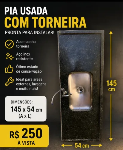 Pia com torneira