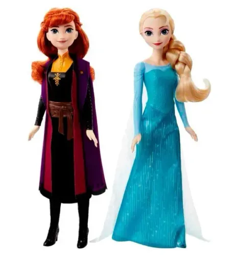 Boneca Princesas Disney Frozen Elsa e Anna - NOVAS
