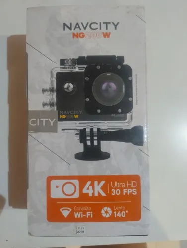 Câmera Navicity Ultra HD, 30 FPS, 4K, Lente 140, conexão Wi-fi prova d'água 