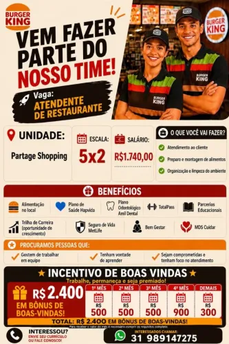 Vagas limitadas