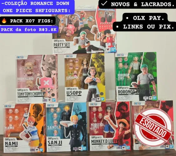 S.H.figuarts One Piece R.down - PackSet x07 - NOVOS