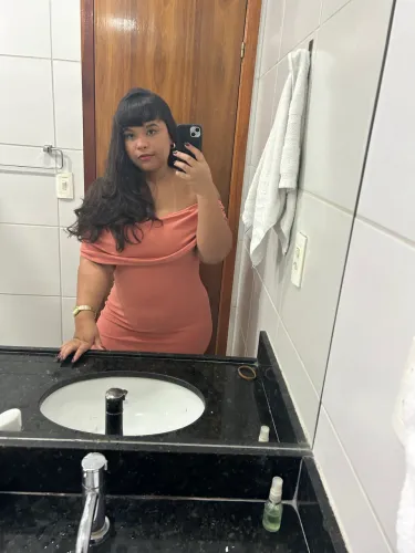 Vestido ombro a ombro cor salmão