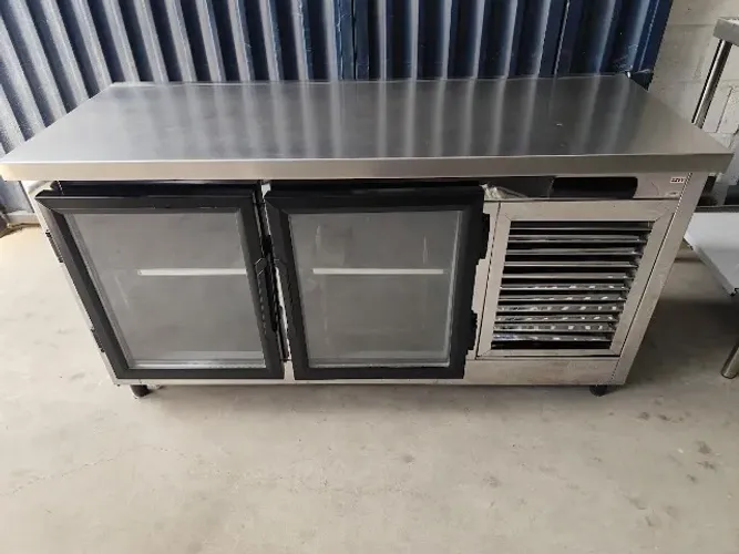 Balcão Refrigerado Inox 1500x650x900mm 2 Portas 0°C