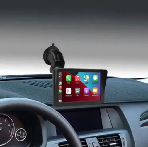 Tela Multimídia Universal 7 com CarPlay Sem Fio, Android e IOS (C/ Câmera de Ré)