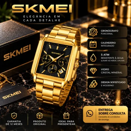 SKMEI ORIGINAL ? LUXO, ELEGÂNCIA E SOFISTICAÇÃO