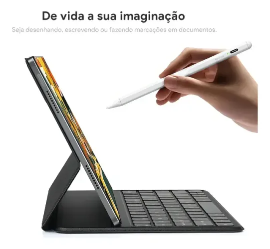 Caneta Peining Até 12X ( Compatível IPad 10 11 Air Mini PRO ) Similiar Apple Pencil usbc