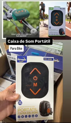 Caixa De Som Portátil Para Bike - Pronta Entrega