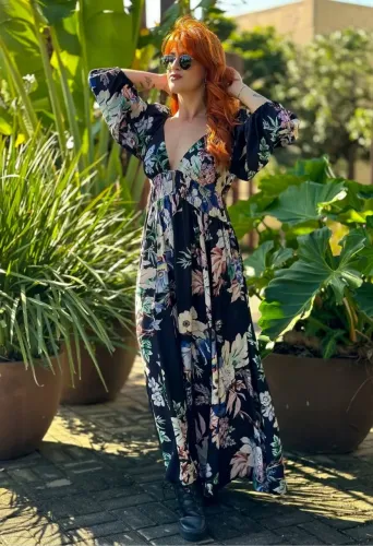 Vestido Farm novo (tag) Floral Leni