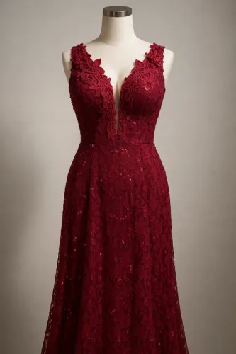 Vestido de festa longo marsala tam 38/40 usado 1 vez impecável