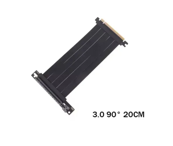 Cabo Extensor Riser pci express 3.0 x16 Preto/Branco 20cm