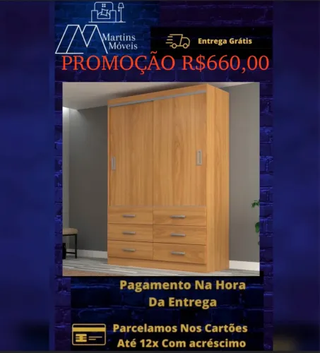 GRANDE PROMOÇÃO*GUARDA ROUPA EVIDÊNCIA ENTREGA GRÁTIS ACEITA CARTÃO