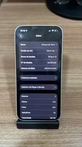 iPhone 13 128Gb (TODAS AS PEÇAS ORIGINAIS)