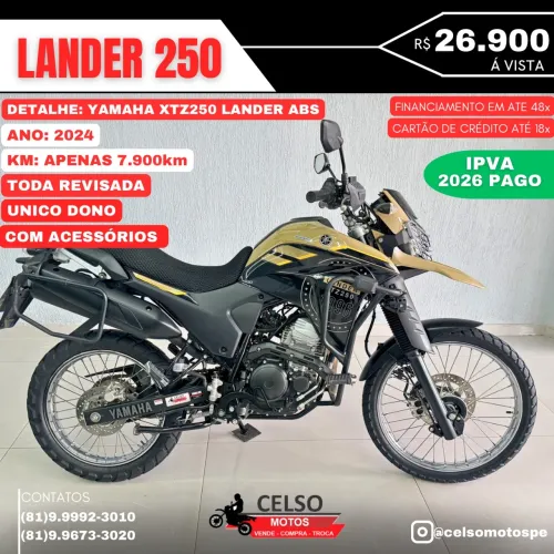 LANDER 250 2024 c/7.900km IPVA26 PAGO FINANCIO 48x aceito sua moto