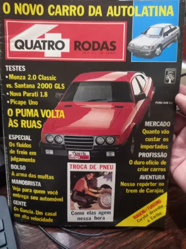 Revista 4 rodas edição Puma 1988