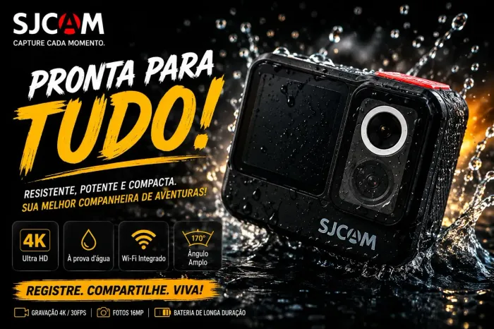 ? SJCAM Action Camera - Registre cada aventura com qualidade!