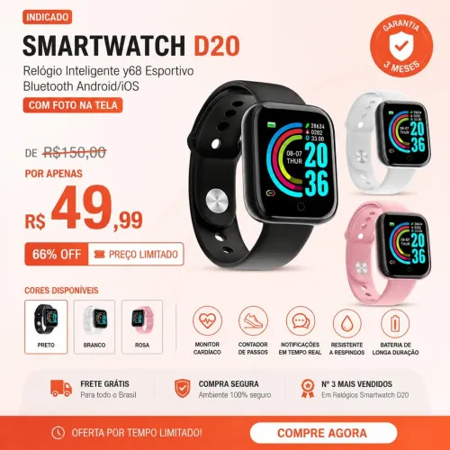 Smartwatch D20 normal