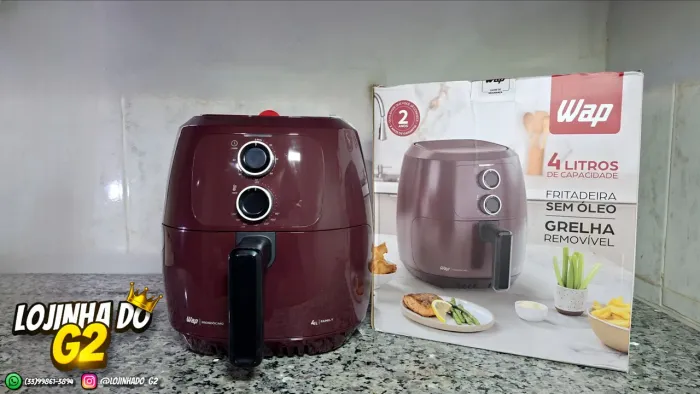 AIR FRYER WAP 4L NOVA NA CAIXA - SEM ÓLEO, PRÁTICA E ECONÔMICA