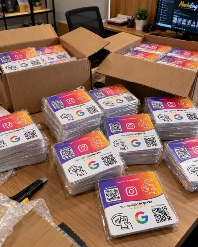 Plaquinhas de avaliação do Google meu negócio