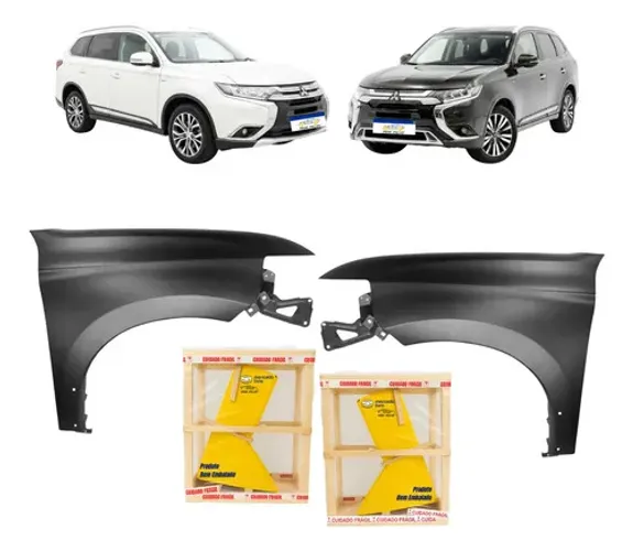 Par Paralama Mitsubishi Outlander Gls 2016 A 2022 Novo