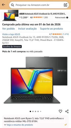 Notebook ASUS VivoBook