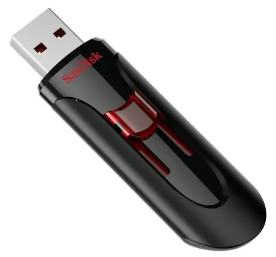 Pendrive SanDisk Cruzer Glide 256GB 2.0 preto e vermelho