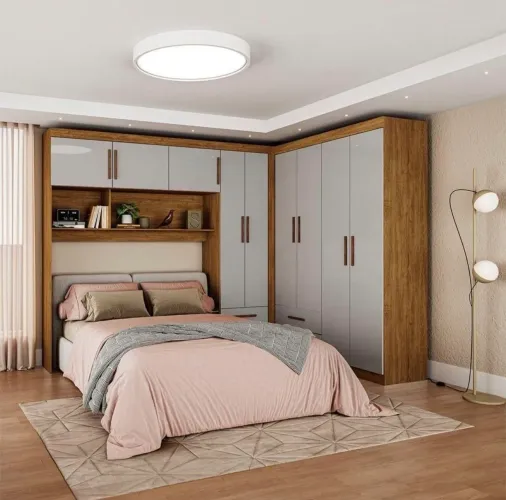 GUARDA ROUPA CASAL MODULADO 5 PORTAS HÉRCULES 4 PORTAS 4 GAVETAS CINAMOMO COM OFF WHITE !