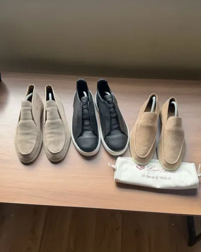 tênis zegna triple stitch, tênis loro piana summer, loro piana open walk