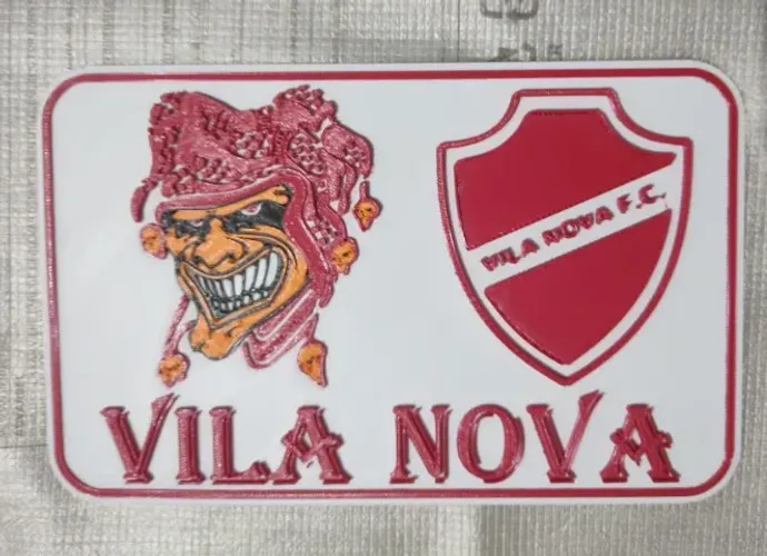 Placa decorativa Vila Nova - Feita em 3D
