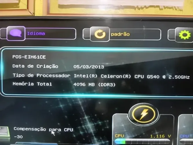 Cpu positivo intel HD500gb memoria 4gb ram