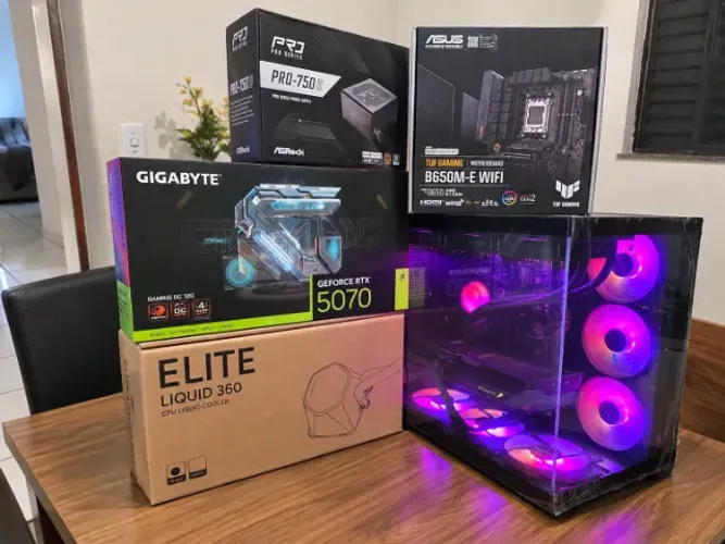 pc gamer transformação rtx 5070 ryzen7 7700x