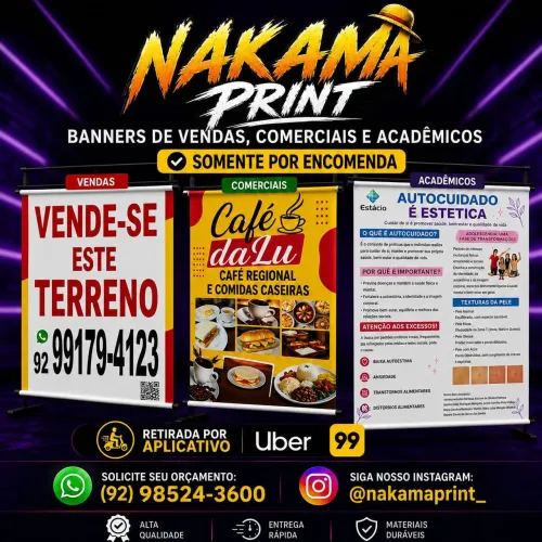 Banners Comerciais, de Vendas, Acadêmicos, Festas