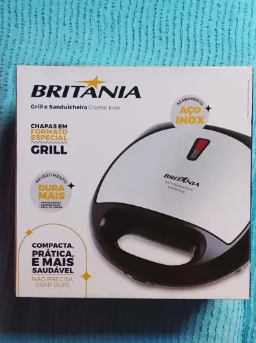 Grill e sanduicheira crome inox