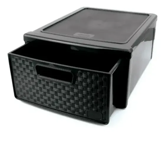 Gaveteiro Modular Empilhável Decoração Rattan Organizador