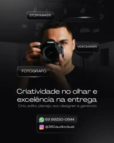 (RONDÔNIA) Storymaker, videomaker, filmaker, fotógrafo e designer. 