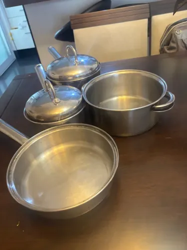 Jogo com 4 panelas rochedo inox 