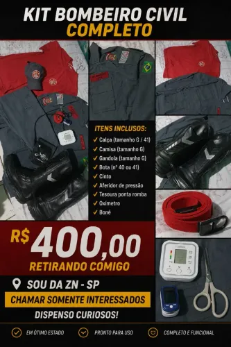 Uniforme bombeiro civil 