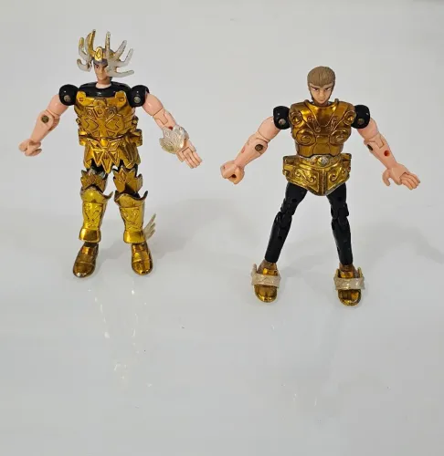 Lote 2 Bonecos Cavaleiros Do Zodíaco Bandai Original Incompleto