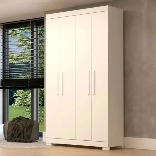 Guarda-roupa Solteiro Lana 4 Portas 2 Gavetas 100% Mdf