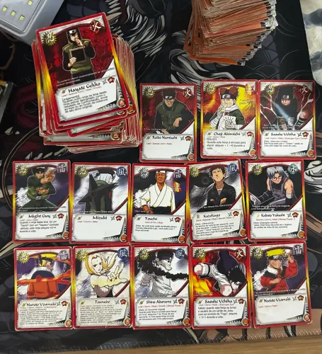 198 cards antigas Naruto laranja avermelhado