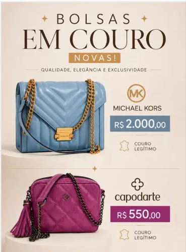 Bolsas em Couro Original