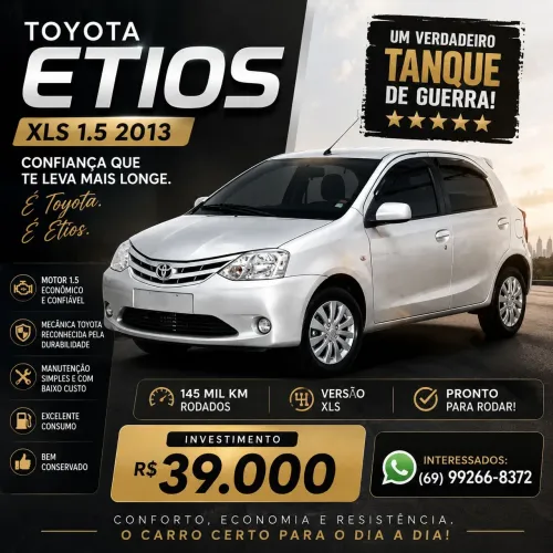 Toyota Etios XLS 1.5 Flex 16V 5P Mec. 2013