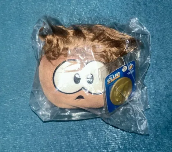 Club penguin pelúcia puffle marrom jakks pacific