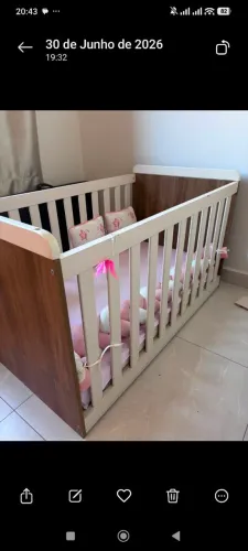 Berço infantil+ colchão 