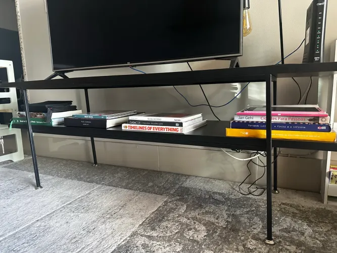 Rack + 2 estantes - preto