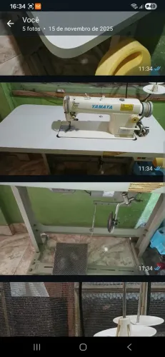 Maquina de costura yamata industrial reta semi nova