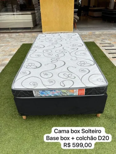 Colchão de Solteiro NOVO + base box - Entrego HOJE!