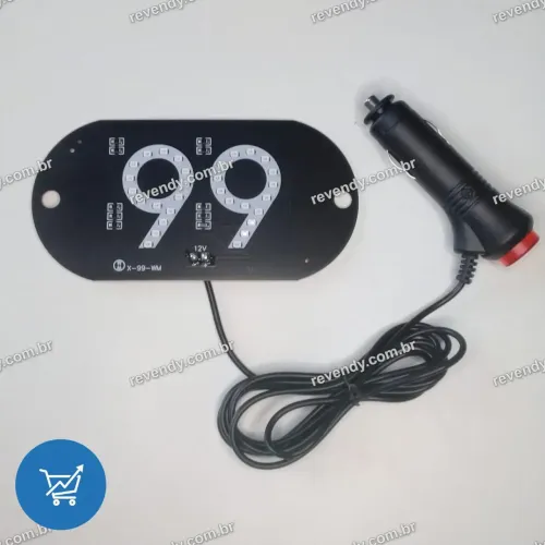 Placa para carro led 99 - entrega grátis