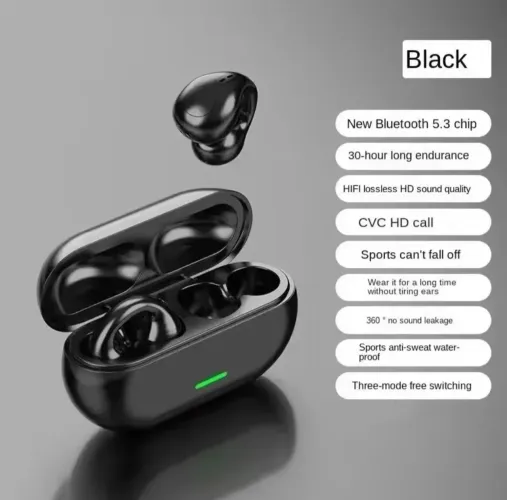 Fone Bluetooth 5.3 Tipo Clip TWS T75 Novo