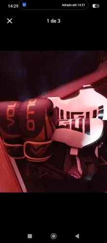 Vendo kit com luva caneleira e bandagem pra kickboxing e MUAY THAI