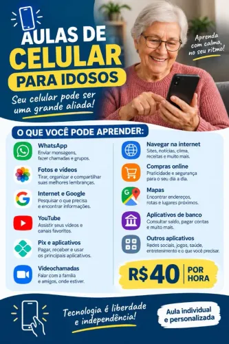 Aulas de Celular e Computador para Idosos